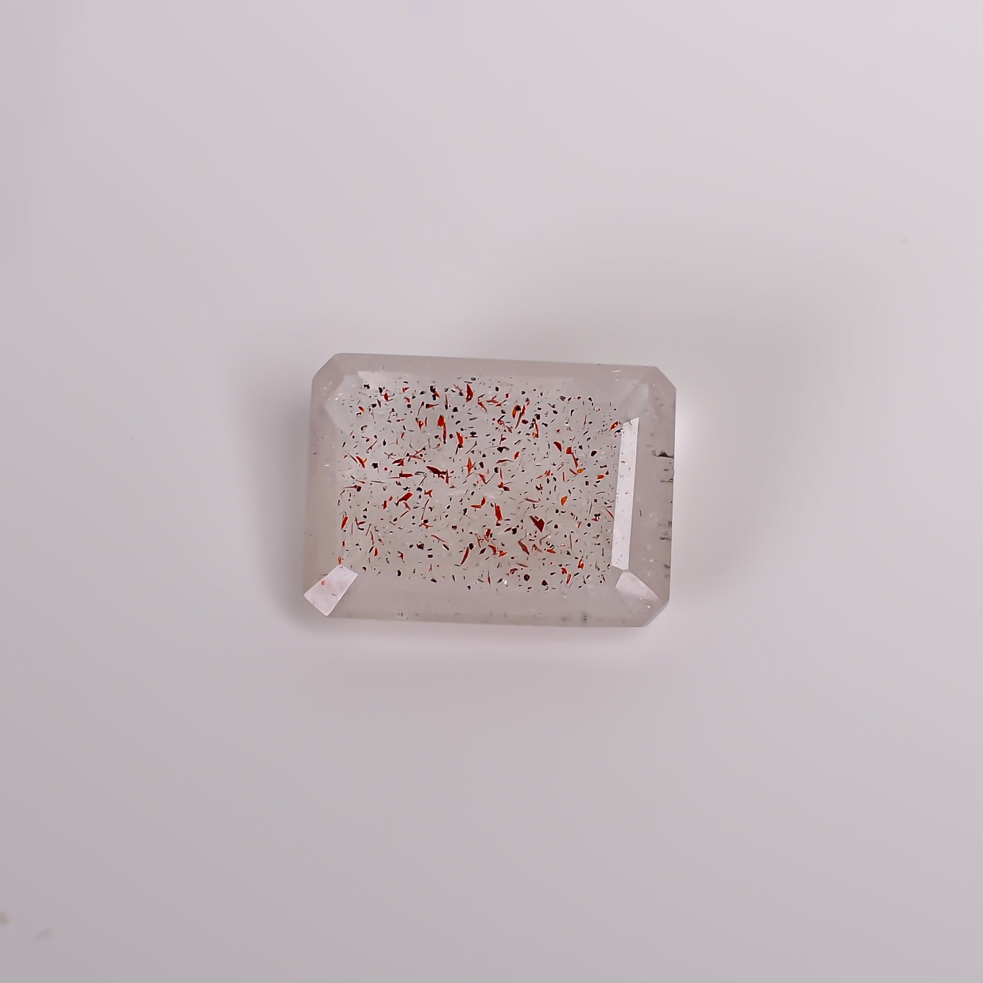 elestial quartz radiant shape cut stone loose gemstone